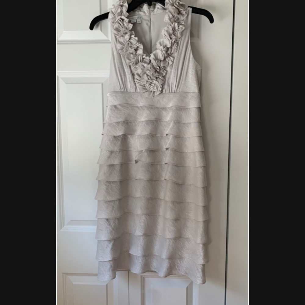 London times dress size 4 light grey
